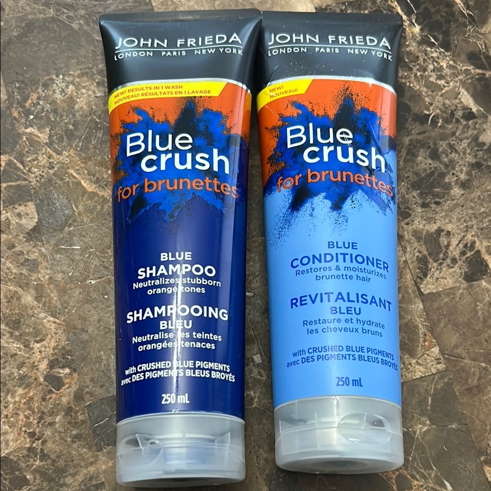 NEW bundle John Frieda Blue Crush Shampoo and Conditioner Set for brunettes